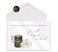 Joli Coon Premium Sympathy card STARDUST - Sympathy card with premium envelope and real wax seal - You will always be in our hearts - 17 x 11,5 cm