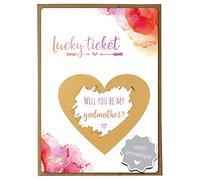 Joli Coon Will you be my godmother scratch card with envelope - Godmother proposal scratch card