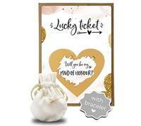 Joli Coon Will you be my maid of honour scratch card with bracelet and envelope - Golden Glamour - Maid of honour proposal