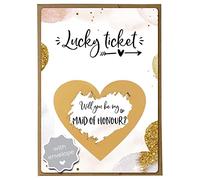 Joli Coon Will You Be My Maid of Honour Scratch Card, with envelope