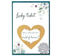 Joli Coon Will You Be My Maid of Honour Scratch Card, with envelope