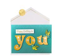 Joli Coon YOU SIGNATURE Birthday Card, Happy Birthday, with seal sticker