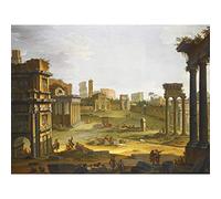 Joli View Roman Forum Rome Painting Large Wall Art Print Canvas Premium Mural