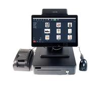 JOLIANE 14Inch POS System I3 I5 10 Touch Screen Cash Register With Thermal Printer Restaurant Terminal Desktop POS(I3 4G 64G WIFI VFD)