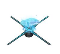JOLIANE 56cm/22.1in 3d Hologram Fan, 672 Led Beads In 4 Fan Blades Holographic Projector By TF Card, App & Remote Control, Halloween