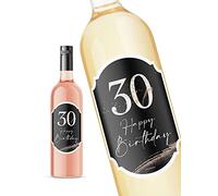 Jolicoon 30th Birthday Bottle Labels - 12x8.5cm - 30th Birthday Decorations