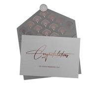 Jolicoon Congratulations on your wedding day with premium envelope and wax seal - Congratulations wedding card
