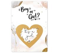Jolicoon Gender reveal scratch card - It's a girl - Gender reveal ideas - Gender reveal games