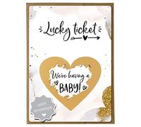Jolicoon Pregnancy announcement scratch card - We're having a baby with envelope - Baby announcement baby