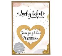 Jolicoon Pregnancy announcement scratch card - You are going to be a big sister with envelope - Baby announcement big sister