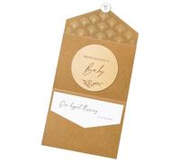 Jolicoon Pregnancy announcement wooden card - We're having a baby with pocketfold envelope and seal sticker - Baby announcement