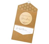 Jolicoon Pregnancy announcement wooden card - You're going to be a grandma with pocketfold envelope and seal sticker - Baby announcement grandma