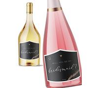 JoliCoon Will You Be My Bridesmaid Bottle Label - Bridesmaid Proposal Gift - Bottle Labels