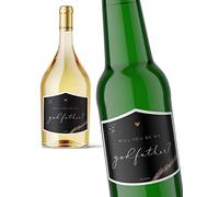 JoliCoon Will You be My Godfather Bottle Label - Godmother Proposal Bottle Label