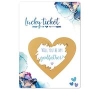 Jolicoon Will you be my godfather scratch card - Godfather proposal scratch card
