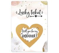 Jolicoon Will you be my godfather scratch card - Godfather proposal scratch card