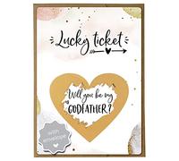 Jolicoon Will you be my godfather scratch card with envelope - Godfather proposal scratch card