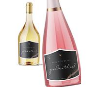 JoliCoon Will You Be My Godmother Bottle Label - Godmother Proposal Gift