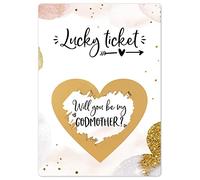 Jolicoon Will you be my godmother scratch card - Godmother proposal scratch card