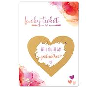 Jolicoon Will you be my godmother scratch card - Godmother proposal scratch card