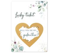 Jolicoon Will you be my godmother scratch card - Godmother proposal scratch card