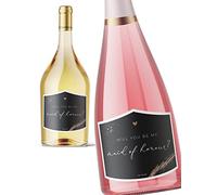 JoliCoon Will You Be My Maid of Honour Bottle Label - Maid of Honour Proposal Gift