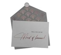 Jolicoon Will you be my maid of honour card with envelope and wax seal - Maid of honour proposal