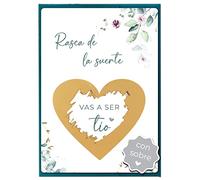 JoliCoon You're Going to Be Uncle Scratch Card with Envelope - Announcement Pregnancy - Eucalyptus