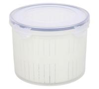 Jolie Max 2.5L Pickle & Olive Jar with Strainer - Airtight BPA-Free Plastic Storage Holder - Large Food Container for Pickles, Olives, Cheese in Brine - Fridge, Microwave & Dishwasher Safe (1)