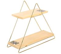 Jolie Max 2-Tier Floating Wall Shelf - Versatile Mini Wall-Mounted Organizer Unit in Solid Wood for Kitchen & Bathroom Decor