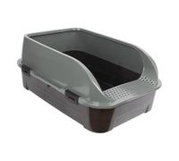Jolie Max Large High Sided Cat Litter Tray. Sand Filter Pedal, Low Entrance, Removable High Rim. 24 Litre Capacity. 60L x 41.5W x 25H cm