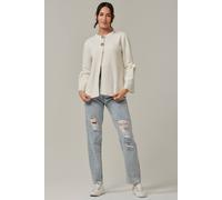 Jolie Moi Button Bow Sleeve Knit Cardigan In Off White Off White