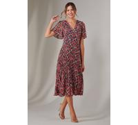 Jolie Moi Chiffon Pleated Wrap Midaxi Dress In Light Pink Light Pink 14