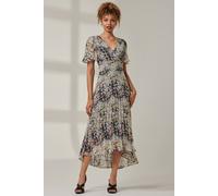 Jolie Moi Meagan V-Neck Chiffon Maxi Dress Multi 8