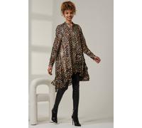 Jolie Moi Metallic Dot Asymmetric Hem Shirt Multi 10