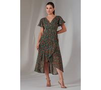 Jolie Moi Petite High Low Midaxi Dress In Black Black 16