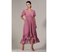 Jolie Moi Petite High-Low Midaxi Dress In Dusty Pink Dusty Pink 8