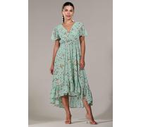 Jolie Moi Petite High-Low Midaxi Dress In Light Green Light Green 12