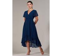Jolie Moi Petite High-Low Midaxi Dress In Navy Navy 8