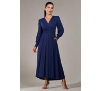 Jolie Moi Petite Long Sleeve Soft Silky Jersey Max In Navy Navy 10