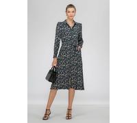 Jolie Moi Shea Viscose Shirt Midi Dress In Navy Navy 18