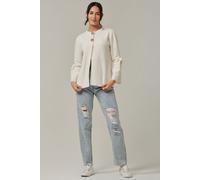 Jolie Moi Women's Button Bow Sleeve Knit Cardigan in Off-White | Size: Medium/Large Jolie Moi Off-White M/L