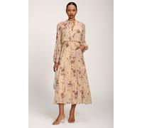 Jolie Moi Women's Chiffon Tie Neckline Maxi Dress | Size: 10