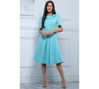 Jolie Moi Women's Debora Button Neck Dress in Light Green | Size: 10 Jolie Moi Light Green 10