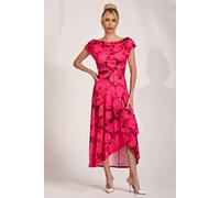 Jolie Moi Women's Draped Asymmetric Jersey Midi dress in Pink | Size: 12 Jolie Moi Pink 12