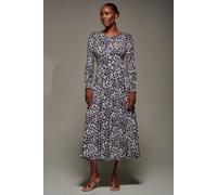 Jolie Moi Women's Jersey Belted Long Sleeve Maxi Dress in Pink | Size: 14