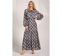 Jolie Moi Women's Long Sleeve Tie Neck Maxi Dress | Size: 16