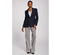 Jolie Moi Women's Oversized Single-Breasted Denim Blazer in Navy | Size: 12