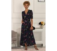 Jolie Moi Women's Ressie Dip Hem Maxi Dress in Navy | Size: 8 Jolie Moi Navy 8