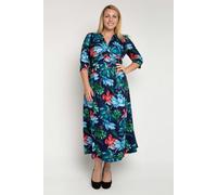 Jolie Moi Women's Twist Front Maxi Jersey Dress | Size: 18 Jolie Moi Multicolor 18